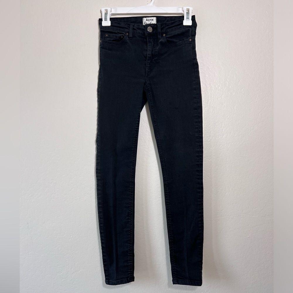 Acne Studios Skin 5 Jeans in Black Size 24 - Picture 2 of 8